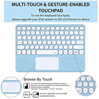 Ốp lưng có bàn phím Touchpad cho Samsung Galaxy Tab S6 Lite A8 A9 A9 + A11 A11 + S9 + S9 FE S10 FE S10 lite S9 FE + S7 FE Vỏ bọc chuột Bluetooth bằng da từ tính
