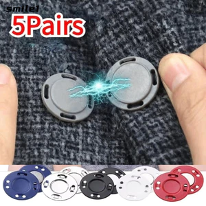 SMILE 5 Cặp / túi Nút chụp từ tính, Áo khoác Cardigan May Nút kim loại, Áo khoác phụ kiện thời trang Sử dụng Túi thủ công DIY Quần áo khóa vô hình