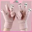 Găng tay nữ mới thời trang MYPANDA Găng tay hoạt hình đa năng dệt kim sợi dễ thương.