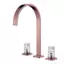 Vòi ba lỗ GESSI của Ý, vòi lavabo phòng tắm toàn bộ bằng đồng, thiết kế tối giản sang trọng, vòi pha nước nóng lạnh tinh