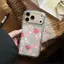 Phấn tim đầy ấn Thích hợp iPhone1716 trường hợp điện thoại 15P trong suốt 13/14 giản 12