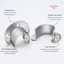 ✨Homie✨Giá đỡ thanh treo tủ quần áo inox cao cấp ,pas đỡ thanh rèm cửa inox
