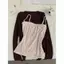 Áo len Cardigan màu nâu Phong cách mỏng Xuân hè Phong cách mới Phong cách Hàn Quốc Phù hợp với thiết kế phù hợp với thời trang Niche Polka Dot Sling Top