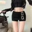 Trắng Culottes Váy Đôi Thắt Lưng Kim Cương Khóa Trang Trí Mùa Hè Phong Cách Mới Mỹ Hot Girl Phong Cách Cao Cấp Ôm Hơn Nhìn Chống chói Váy Ngắn