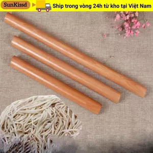 SUNKISSD Bột Con Lăn Nấu Ăn Bằng Gỗ Phụ Kiện Nhà Bếp Dụng Cụ Bánh Ngọt