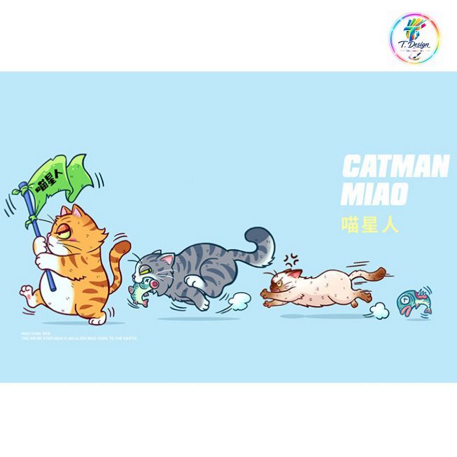 (1 SET 4 CON) Miếng dán xe Sticker chống nước hình mèo vui nhộn dán trang trí ô tô xe máy, cửa kính, bàn tủ tường đẹp