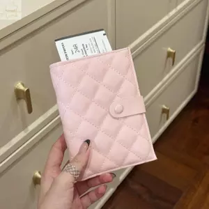 Vỏ đựng hộ chiếu AWNGD, Hộp đựng hộ chiếu đa thẻ bằng da, Ví đựng thẻ tín dụng chặn RFID đa chức năng thời trang dành cho nữ