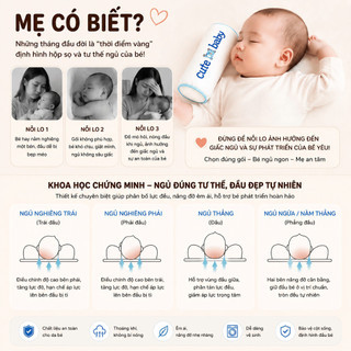 Gối Kê Định Hình Đầu Cho Bé, Gối Chống Bẹp Đầu Hạt Kê Tự Nhiên Mềm Mại, Thoáng Khí Cho Trẻ Sơ Sinh