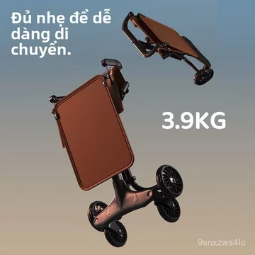 Xe đẩy em bé có túi, xe đẩy du lịch nhẹ, xe đẩy em bé có thể gập lại tầm nhìn cao, xe đẩy trẻ sơ sinh.