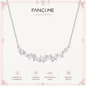 FANCIME “Wisteria Whisper ” Flower Bar Vòng cổ bạc Sterling