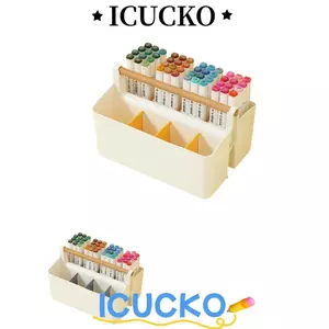 Hộp đựng bút ICUCKO, Hộp đựng bút chì dung lượng cao di động, Đồ dùng văn phòng 8 khe chia cốc bút chì đa chức năng tại nhà