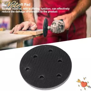 NOTE1 Giao diện xốp đệm mềm, Miếng đệm đệm đệm đệm xốp đường kính 125mm, Miếng đệm đệm lót chà nhám 6 lỗ bền bỉ cho máy mài đánh bóng