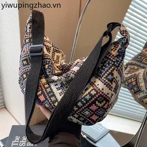 Năm nay Phổ Biến Phong Cách Dân Tộc Túi Vải Nữ 2024 Phong Cách Mới Hợp Thời Trang Túi Messenger Nữ ins Niche Túi Đeo Vai