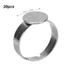 PYCOU 20 Chiếc Nhẫn Trống, Đế Bằng Thép Không Gỉ Có Thể Điều Chỉnh Nhẫn, Nhảy Nhẫn Tròn Có Thể Điều Chỉnh Bạc Phẳng Nhẫn Trang Sức Thủ Công