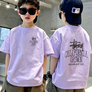 Áo Thun Trẻ Em Unisex In Chữ Thời Trang, Cotton Mềm, Áo Ngắn Tay, Phù Hợp Đi Học & Chơi, Cho Bé 3-12 Tuổi