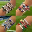 World Cup USA Bóng Đá Mặt Dây Chuyền Đất Sét Mềm Vòng Tay Đỏ Xanh Trắng Màu Phù Hợp Jersey Hỗ Trợ Vòng Tay Đàn Hồi 5.30