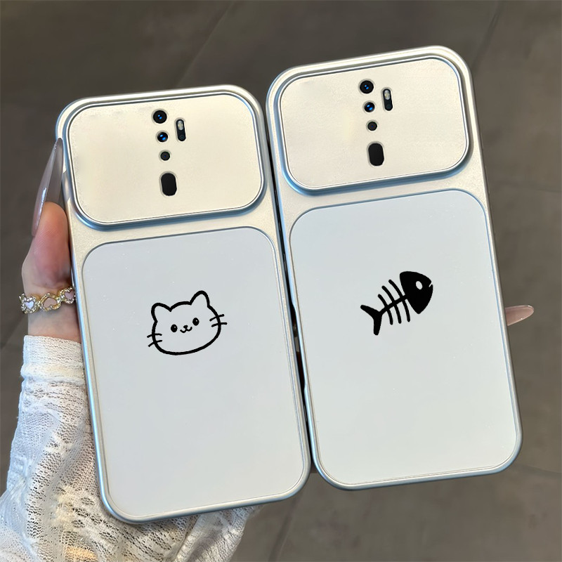 Ốp Lưng PBZZ Cho OPPO A5 2020 a9 2020 F11 Vỏ Điện Thoại Lo Âu Vỏ Mềm Silicon Chống Sốc Thiết Kế Mới Thẩm Mỹ Cặp Đôi Mèo Hoạt Hình Dễ Thương DSCYGT1