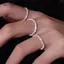 AqToCna Sang Trọng Tối Giản Màu Bạc Sáng Bóng Nhẫn Dành Cho Nữ Có Thể Điều Chỉnh Nhẫn Cá Tính Mỹ Thời Trang Trang Trang Sức Tiệc Cưới Quà Tặng AqToCna