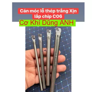 Cán tiện móc lỗ trắng thép tốt chống rung móc lỗ cực ngon siêu bền lắp chip C06 và C09