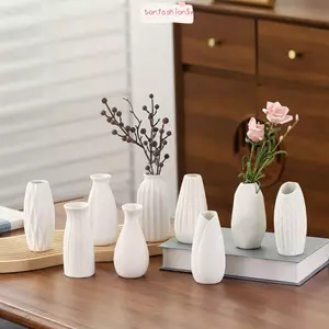 Chậu hoa nhựa ITRUMPET, Bình hoa giả gốm Bắc Âu sáng tạo, Hộp đựng hoa đơn giản bền bỉ Trang trí nhà cửa