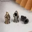 SRVN Brass Skull Beads 3D Dây Paracord Mặt dây chuyền Phụ kiện sinh tồn ngoài trời DIY độc đáo.