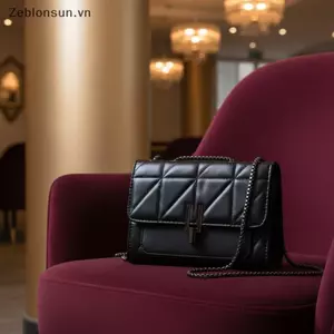 # HB # Túi đeo vai dây chuyền chăn bông nữ Túi đeo chéo thời trang mới có kim loại Lo sel Túi đeo vai bằng da PU.