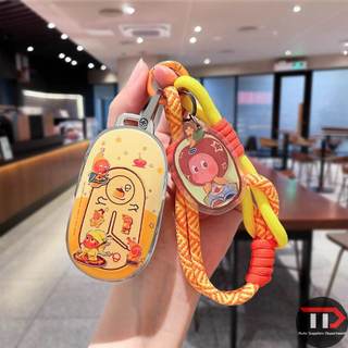 Vỏ chìa khóa ô tô TPU hoạt hình Geely Thích hợp cho EX2 / EX2 Pro / Geome EX5 EV