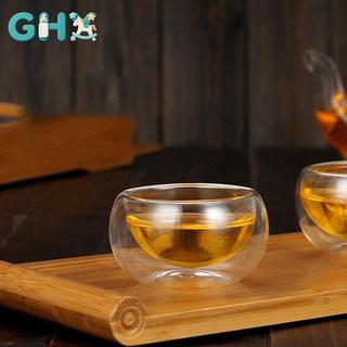 GHX 50ml Đôi Tường Cốc Thủy Tinh Trong Suốt Handmade Chịu Nhiệt Bia Trà Uống Kungfu Teacup Mini Whisky Cup Espresso Cà Phê VN