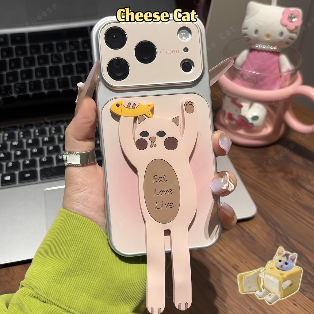 Ốp Điện Thoại Mèo Chân Dài Ốp Điện Thoại Da Cho iPhone 17 Pro Max 16 15 14 11 12 13 Pro Max Xs Max XR