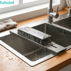 Giá đỡ đá mài có thể điều chỉnh FUHUIOT, Đế mài gắn bồn rửa bằng thép Carbon dày, có thể thu vào Ổn định chống rỉ sét Giá đỡ máy mài góc cố định Tiện ích nhà bếp