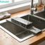 Giá đỡ đá mài có thể điều chỉnh FUHUIOT, Đế mài gắn bồn rửa bằng thép Carbon dày, có thể thu vào Ổn định chống rỉ sét Giá đỡ máy mài góc cố định Tiện ích nhà bếp