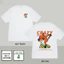 （Giao hàng 24h）Angela Áo thun Tay ngắn, Áo đôi In Hình THỎ CÁO Dễ Thương - áo thun in nam nữ chất liệu cotton cực đẹp