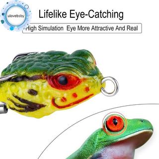 Ulovebsby Ngoài Trời Luya Ếch Sấm Tầm Xa 3cm / 4.3g Ếch Mini Hits 16 Màu Phần Mềm cóc Ếch Móc Đôi Tiếng Ồn Kim Sa Lấp Lánh VN