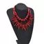 ECK 2 Chiếc Vintage Phóng Đại San Hô Đỏ Nelace Dành Cho Nữ Thời Trang Bé Gái Phong Cách Boho Tuyên Bố Retro Nelaces Mỹ Trang Sức Quà Tặng HOT