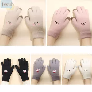 Găng tay dệt kim JVSUB Dễ thương khi lái xe đạp ngoài trời Fluffy