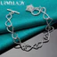 URMYLADY Bạc 925 Ngôi Sao Mặt Dây Chuyền Vòng Tay Nữ Tiệc Cưới Trang Sức Thời Trang