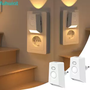 FUHUIOT Đèn cảm ứng cơ thể con người, Tự động tắt cảm biến chuyển động di động Đèn ngủ LED, Trang trí phòng ngủ Tự động bật / tắt Tủ quần áo đèn ngủ không dây cảm ứng Mini