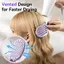 Bàn chải tóc sườn tự làm sạch mới Chống tĩnh điện Volumizing High Cranial Top Lược có thể gập lại Thiết kế rỗng ướt & khô Sử dụng kép Detangler