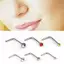 ZK 60 Cái / bộ Thép Không Gỉ CZ Pha Lê L Hình Mũi Vòng Body Piercing Stud VN