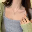 PNPIA- Mặt Dây Chuyền Hình Trái Tim Xương Rắn Dây Xích Nelace Thiết Kế Rỗng Thanh Lịch Đơn Giản Phong Cách Hàn Quốc Xương Đòn Dây Xích Dành Cho Nữ Món Quà Trang Sức