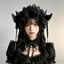 SAMO Cosplay Mũ Đội Đầu, Ruy Băng Nơ Ren Gothic Cánh Thiên Thần Băng Đô, Gothic Ngọt Đầu Quấn Phụ Kiện Tóc