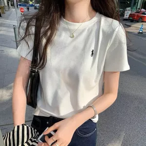 Áo thun, áo phông cộc tay chất liệu thun zip mềm mịn, co giãn thoải mái thấm hút hôi kiểu dáng basic thêu hình ngựa