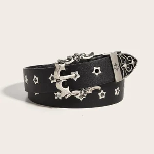 Thắt lưng đinh tán phong cách VN Unisex Punk được trang bị khóa thắt lưng phong cách Y2K, phụ kiện cho quần áo Denim phong cách Gothic hiện đại.