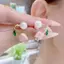 PNPIA- Bông tai ngọc trai giả hình hoa Tulip sang trọng nhẹ Hàn Quốc dành cho nữ Hai cách đeo đinh tán tai cho bé gái Trang sức dự tiệc hàng ngày