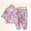 Trẻ Em Cotton Lụa Bộ Đồ Ngủ Cotton Nhân Tạo Điều Hòa Không Khí Quần Áo Bé Trai Bé Gái Cotton Lụa Nhà Quần Áo Hai Mảnh Quần Áo Trẻ Em