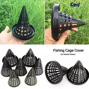 CQCJ 1 Cái Giỏ Giỏ Eel, 11.5 / 13.5 / 15.5cm Vỏ lồng câu cá hình côn Albus Loach, Dụng cụ câu cá ngoài trời bằng nhựa Câu cá bẫy nhựa