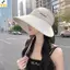 < YEI > Mũ chống nắng vành rộng Chống tia cực tím Mũ ngư dân rỗng dành cho nữ Mũ đi biển có thể gập lại thoáng khí Mũ du lịch mùa hè Mũ mới