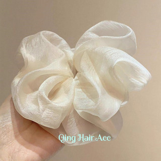 Dây buộc tóc nữ cao cấp phong cách Mori, scrunchy gạc retro, đuôi ngựa thấp, hoa, co giãn bền