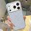 Ốp lưng iPhone Họa tiết da mạ họa tiết cún con kẻ sọc iPhone 17 16 15 14 13 12 11 Pro Max Plus Max