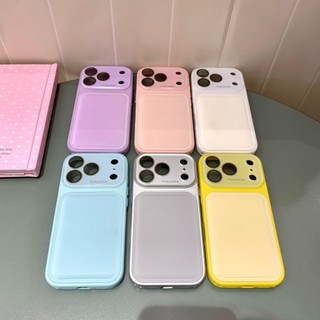 Phim bảo vệ toàn bộ ống kính Vỏ điện thoại da phồng chống sốc cho iPhone 17Promax 17Pro 13 14 15 16 Pro Max Màu kẹo nữ Vỏ di động